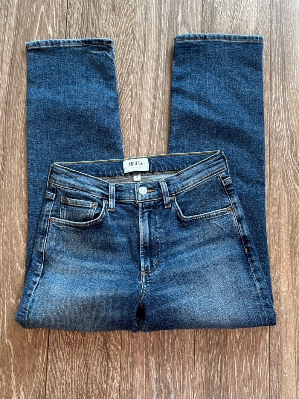 Agolde Kye Straight Leg Crop Jeans Size 24 - Picture 5 of 7